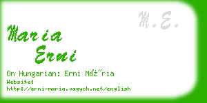maria erni business card